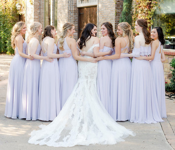 purple bridesmaid dress